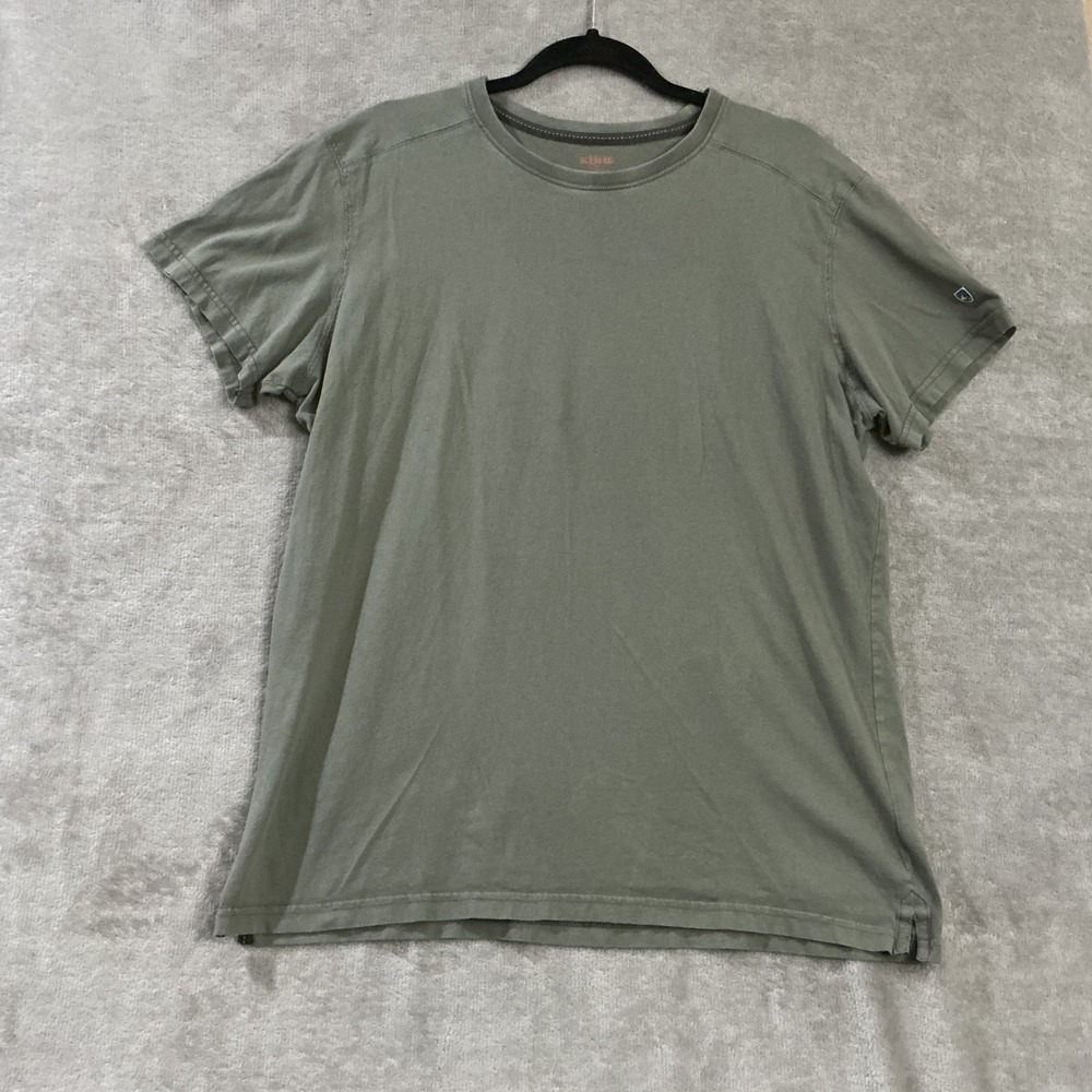KUHL Wildfibre Shirt Mens Large Green Organic Cotton Tee Outdoor Gorp Hiking